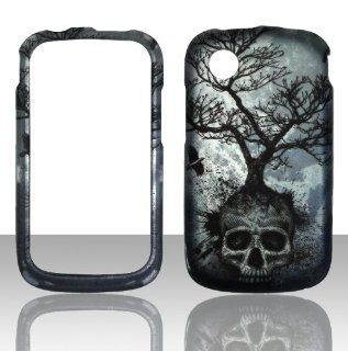 2D Tree Skull ZTE Avail Z990 AT&T / Merit 990G Straight talk Case Cover Hard Phone Case Snap on Cover Rubberized Touch Protector Cases Cell Phones & Accessories