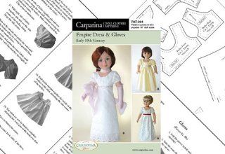 Pattern for Empire Dress Paper   fits 18" American Girl Dolls Toys & Games