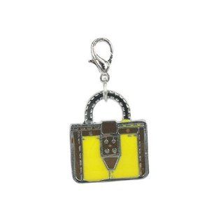 Charm yellow handbag in steel by Charming Charms Jewelry