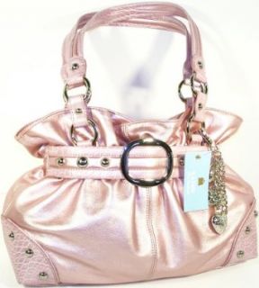 Kathy Van Zeeland Handbags, "CELEBRITIES" BELTED SHOPPER (Pink) Clothing