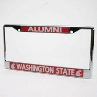 Washington State Cougars Alumni Metal License Plate Frame W/domed Insert  Sports Fan License Plate Frames  Sports & Outdoors