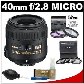Nikon 40mm f/2.8 G DX AF S Micro Nikkor Lens plus 7 UV/FLD/CPL and Close up Filters plus Nikon Cleaning Kit for D7000, D5100, D5000, D3100, D3000, D90, D300s Digital SLR Camera  Camera And Camcorder Lens Bundles  Camera & Photo