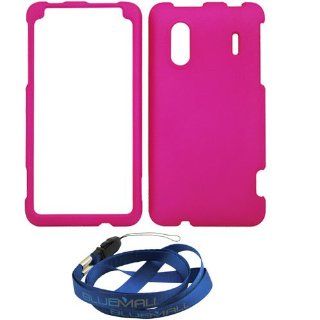 GTMax Hot Pink Hard Rubberized Snap On Case for HTC EVO Design 4G Prepaid Android Phone (Boost Mobile) with * Neck Strap Lanyard * Cell Phones & Accessories