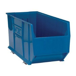 Quantum QUS994MOB Plastic Storage Stacking Hulk Container, 36 Inch by 16 Inch by 20 Inch, Blue, Case of 1   Open Home Storage Bins
