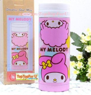 Sanrio My Melody Stainless Steel Vacuum Flask Thermos Mug Coffee Tea Cup 10.5 oz Keep Warm / Cold 12Hrs Kitchen & Dining