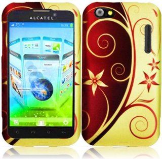 Alcatel One Touch OT 995 Ultra OT995 Phone Case Accessory Wonderful Swirl Design Hard Snap On Cover with Free Gift Aplus Pouch Cell Phones & Accessories