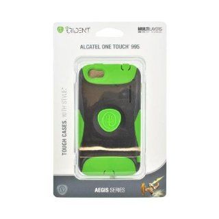 Green/ Black OEM Trident Aegis Alcatel One Touch 995 Hard Cover Over Silicone Skin Case Cover W/ Lcd Screen Protector Cell Phones & Accessories