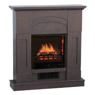 Quality Craft MM995P 36ADW Electric Fireplace Heater with 750 1500 watt Adjustable Temperature Control and 36 Inch Mantel, Dark Walnut Color   Dark Wood Electric Fireplace  