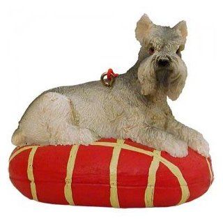 Schnauzer on Bed Ornament   Decorative Hanging Ornaments