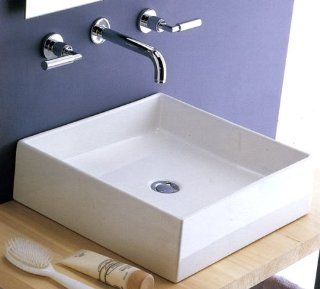 17" Contemporary Bathroom Porcelain Ceramic Vessel Vanity Sink Bowl Lavatory Basin with Pop up Drain CBS996    