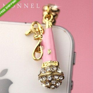 ip125 Cute Microphone Charm Anti Dust Plug Cover for iPhone Smart Phone Cell Phones & Accessories