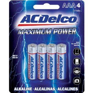 AC Delco AAA Maximum Power Alkaline Retail Battery   4 Pack Computers & Accessories