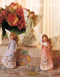 Set of 3 Inspirational Angels (Faith, Hope and Love)   Collectible Figurines