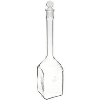 Kimax 28040 1000 Borosilicate Glass 1L, +/  0.3mL Tolerance, Square Class A Volumetric Flask, with Stopper