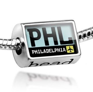 Beads "Airport code "PHL / Philadelphia" country United States   Pandora Charm & Bracelet Compatible Jewelry