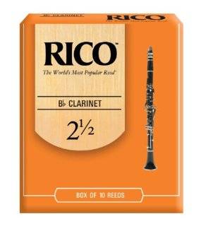  Rico Bb Clarinet Reeds, Strength 2.5, 10 pack Musical Instruments