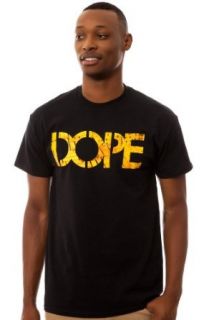 DOPE Men's Gold Stencil Tee Small Black at  Mens Clothing store Fashion T Shirts