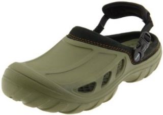 Crocs Men's Crostrail Clog,Army green/Black{,10 M US Men's/12 M US Women's Shoes