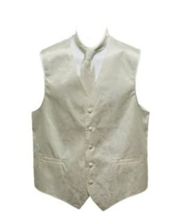 Men's White Paisley Jacquard Suit Vest and Neck Tie Set at  Mens Clothing store