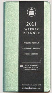 GALLERY LEATHER Teal Leather (Metallic Sheen Edition) Weekly Pocket Planner 2011 Electronics