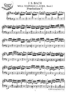 Bach, J.S. Book I Prelude and Fugue No. 5 Instantly  and print sheet music J.S. Bach Books