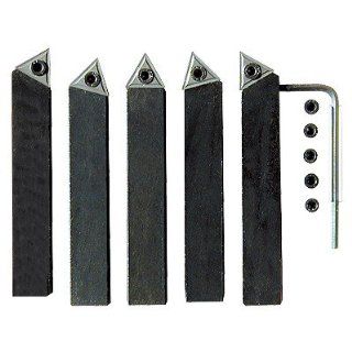 1/4 INCH 5 PIECE INDEXABLE CARBIDE TURNING TOOL SET Industrial Products