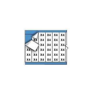 Brady WM X4 PK Repositionable Vinyl Cloth (B 500), Black on White, Solid Letters & Numbers Wire Marker Card (25 Cards)