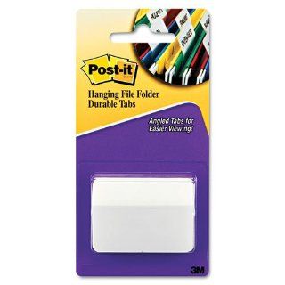 Post it   Durable Hanging File Tabs, 2 x 1 1/2, White, 50/Pack   Sold As 1 Pack   Self stick angled tabs are easy to see from above.  Index Tabs 