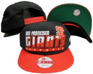 San Francisco Giants Black/Orange Two Tone Snapback Adjustable Plastic Snap Back Hat / Cap Clothing