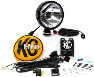 KC HiLiTES 1661 Daylighter Black 50w HID Spot Beam   Single Light Kit w/ Cover Automotive