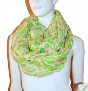 SCARF_TRADINGINC Leopard Spot Light Weight X large Infinity Scarf (Green) at  Mens Clothing store Fashion Scarves