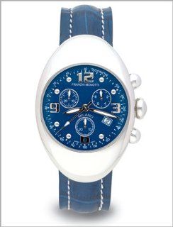 Franchi Menotti Mens Blue Leather Strap Stainless Steel Chrono watch Blue Dial at  Men's Watch store.