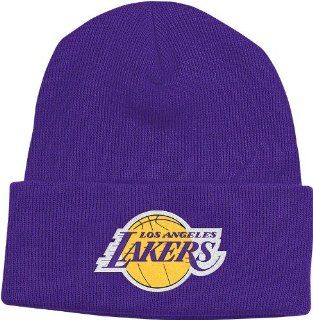 Adidas Los Angeles Lakers Basic Cuff Knit Hat  Sports Fan Beanies  Sports & Outdoors