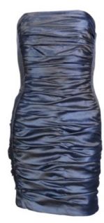 Jessica McClintock Strapless Ruched Corset Back Dress (6, Mediterranean Blue)