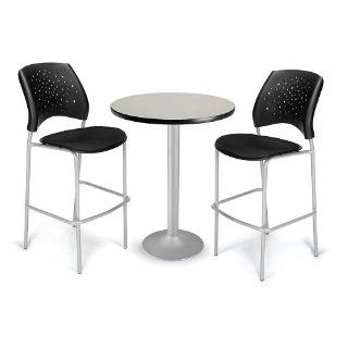 Ofm Cafe Height Table   30" Diameter   Cherry