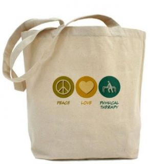 Peace Love Physical Therapy Funny Tote Bag by  Clothing