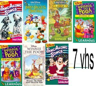 disney's sing along songs pack 7  Disney Sing Along Songs 101 Dalmatians / Pongo , Disney's Sing Along Songs   12 Days of Christmas, Winnie the Pooh and Tigger Too (Disney Storybook Classics), Learning Making Friends, Winnie the Pooh Growing Up