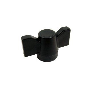 Glass Filled Nylon Wing Nut, Black, Right Hand Threads, Blind Tapped Thread, Class 6H M4 0.7 Threads, 13mm Width Across Flats, 11mm Height