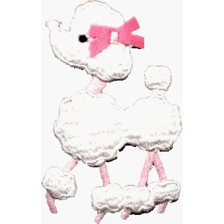 Pink & White FURRY Poodle Sew On Patch   The Fur is Actually POUFY and Stands Out Too Cute Clothing