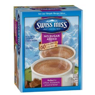 Swiss Miss Milk Chocolate No Sugar Added Premium Hot Cocoa Mix   60 Envelope Pack 