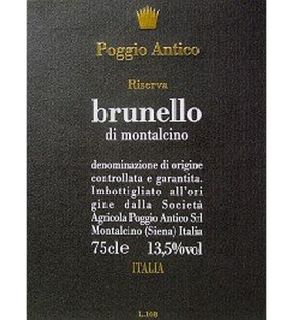 Poggio Antico Brunello Di Montalcino Riserva 2006 750ML Wine