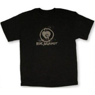 Rise Against   Gray Heartfist T shirt Officially Licensed Cotton T Shirt Apparel Merchandise, Large Clothing
