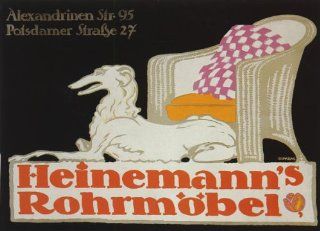 HEINEMANN'S ROHRMOBEL GERMAN DOG FURNITURE VINTAGE POSTER CANVAS REPRO   Prints