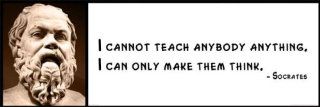 Wall Quote   Socrates   I Cannot Teach Anybody Anything. I Can Only Make Them Think   Wall Decor Stickers