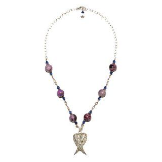 Archangel Michael Protection Necklace Sugilite and Silver Angel Jewelry Jewelry