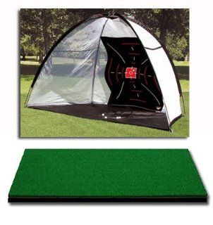 Target Net and 3x4 Commercial Golf Mat Almost Golf Balls Tees Golf Ball Tray Impact Decals Training DVD  Golf Hitting Nets  Sports & Outdoors