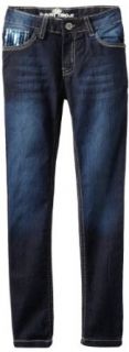 Almost Famous Girls 7 16 Blue Sequins Jean, Dark Night Wash, 10 Clothing