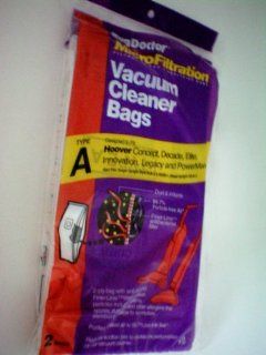 MicroFiltration Vacuum Cleaner Bags    Type A    Designed to Fit Hoover Concept, Decade, Elite, Innovation, Legacy and PowerMax    Also Fits Singer Upright Style SUB 3 & HEMS 1, Bissel Upright Style 2  Household Vacuum Bags Upright  