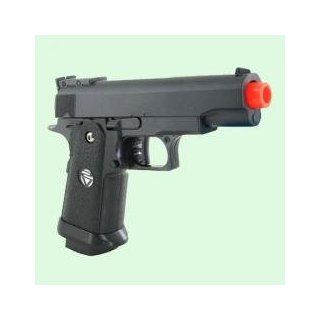 Black G10 Full Metal Airsoft Handgun. Black 6" Metal G10 Airsoft Guns. The Slide on the Top of the Gun Slides Back to Cock the Gun, Then Just Pull the Trigger to Fire. Uses 6mm Plastic Bb's (Included) and 6mm Paintballs (Not Included). Great for T