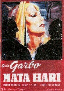 HUGE LAMINATED / ENCAPSULATED Mata Hari Italian Film POSTER measures approximately 100x70 cm Greatest Films Collection Starring Greta Garbo, Ramon Novarro, Lionel Barrymore.   Prints